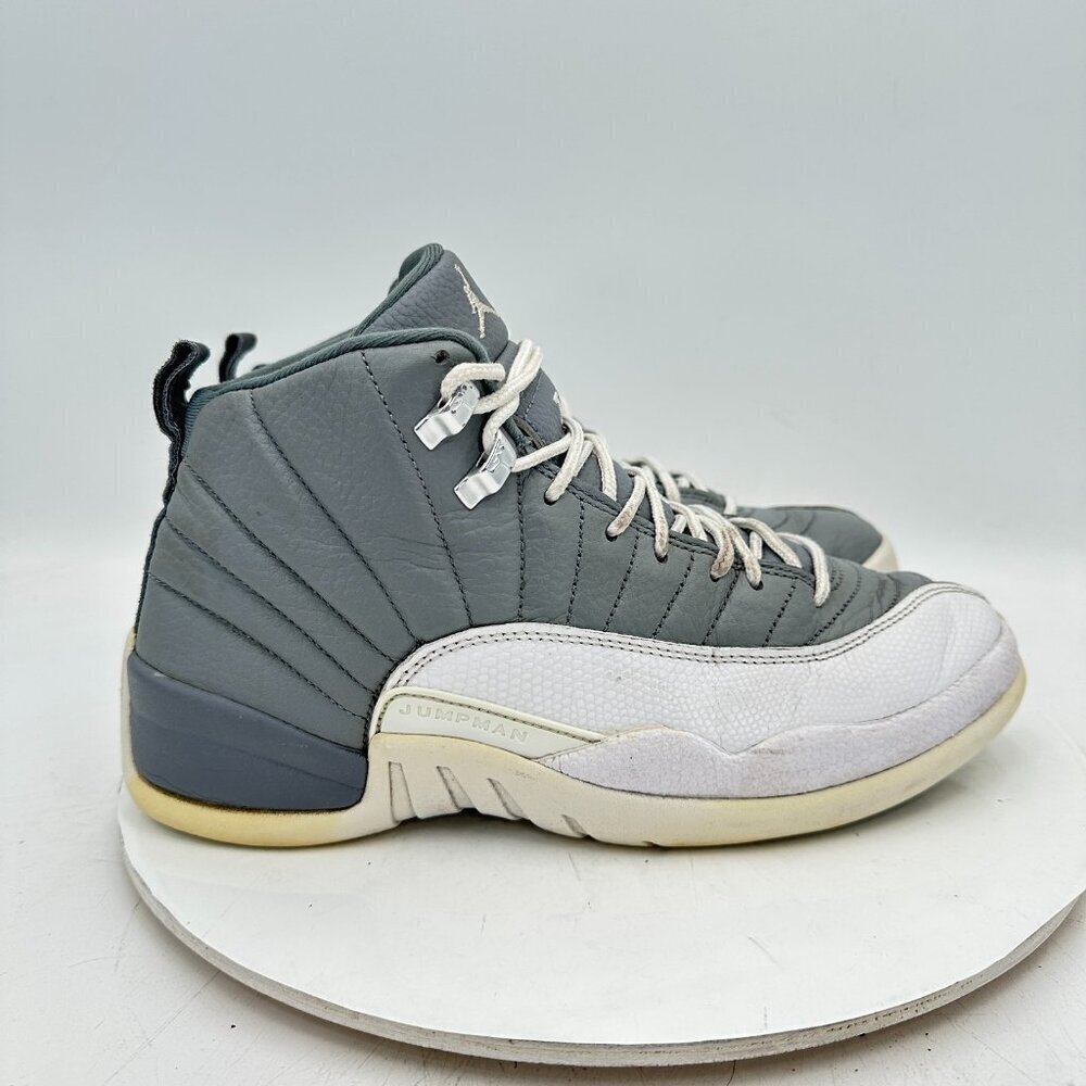 Nike Air Jordan 12 Retro Men Size 9 CT8013-015 Stealth Grey White Shoes - Picture 4 of 11